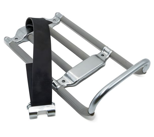 Portapacchi completo - cromato, grigio gomma con gancio (vecchia versione) - serie bird
