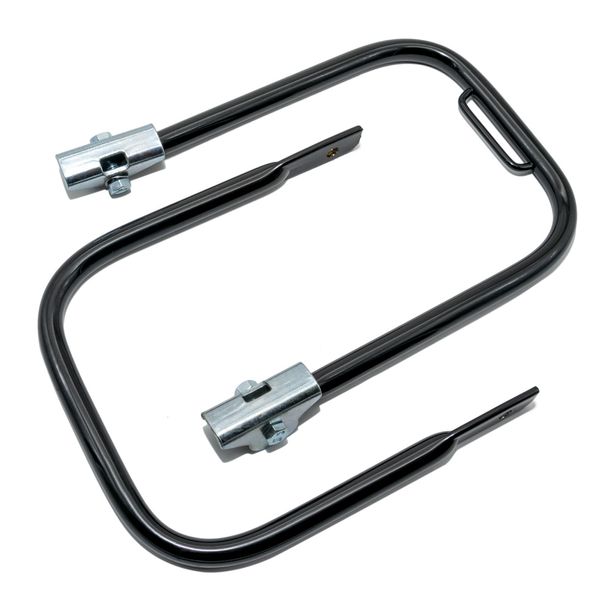 Portapacchi Simson con moncone - Barra di supporto lunga - PPB nero - S50, S51, S70