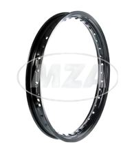 llanta de aleación 1,60x16 - 36 agujeros - negro anodizado y pulido