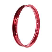 llanta de aleación 1,50x16 - 36 agujeros - rojo anodizado y pulido