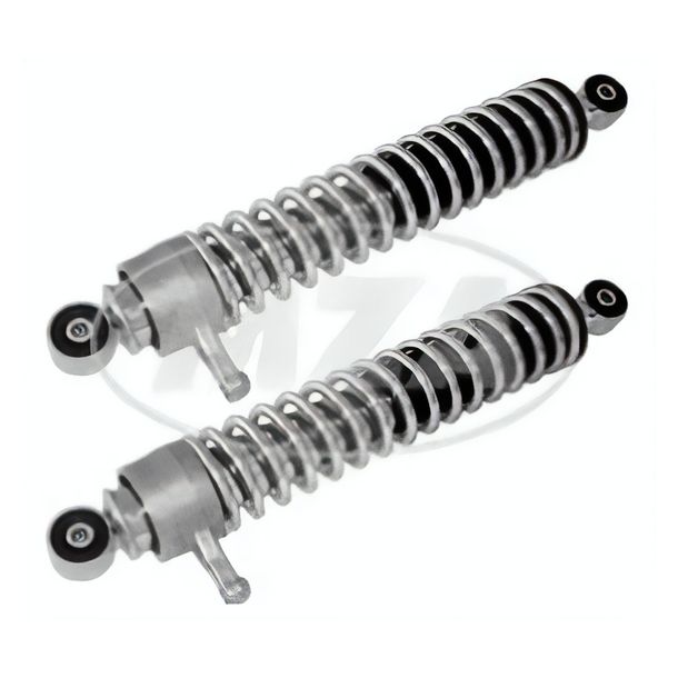 Set shock absorbers, enduro - right+left, 2-way adjustable, chromed