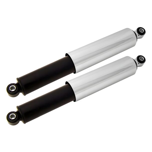 Par de amortiguadores deportivos Simson, delanteros - negro+funda cromada - 2,5 cm acortados - KR51, SR4-2, SR4-3, SR4-4, DUO