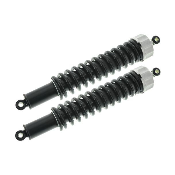 Par de amortiguadores Simson, ajustable en 5 posiciones, muelle recubierto de plástico y negro - SR50, SR80, S53, S83