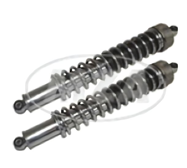 Simson pair of suspension struts, 5-way adjustable - chrome and chrome spring - SR50, SR80, S53, S83