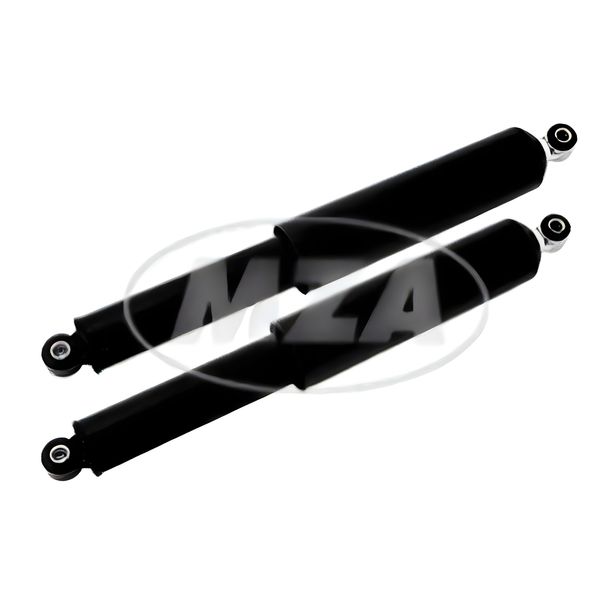 Coppia di ammortizzatori Simson - posteriore - manicotto nero e plastica - S50, S51, S53, KR51, SR50, SR80, SR4-1 a SR4-4