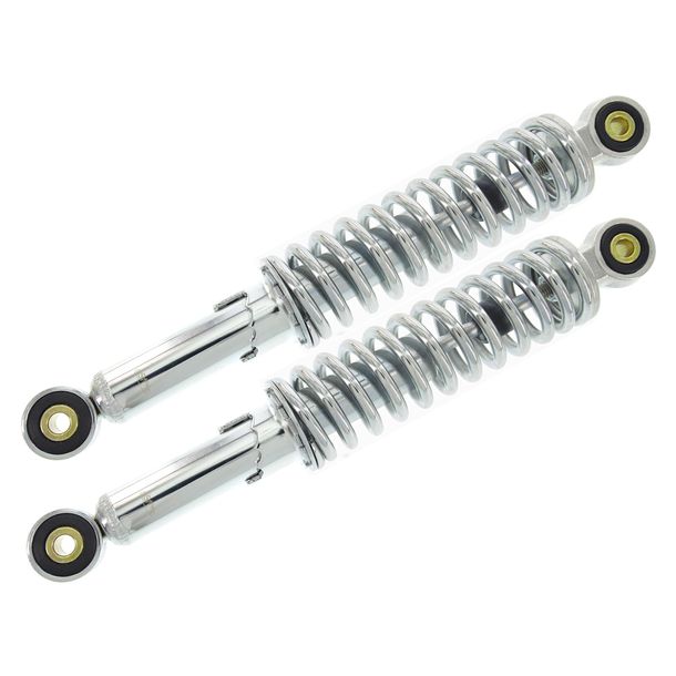 Suspension strut, adjustable, chrome, length: approx. 280 mm - Ø eye: 8 mm