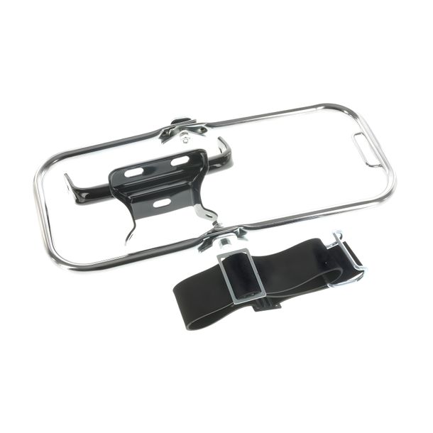 Ensemble porte-bagages complet Simson - longue barre de support, chrome, support de garde-boue en noir, ceinture complète - pour S50, S51, S70