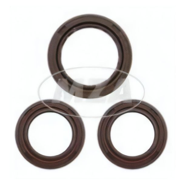 MZ Set 3x shaft seals NJK - engine complete, FPM, brown - ETZ125, ETZ150
