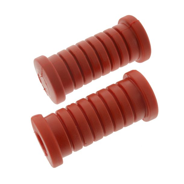 2x footrest rubber, red - mokick