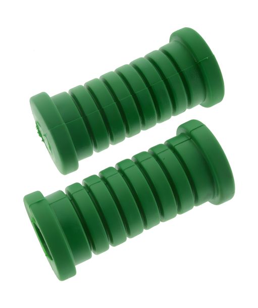 2x footrest rubber, green - mokick