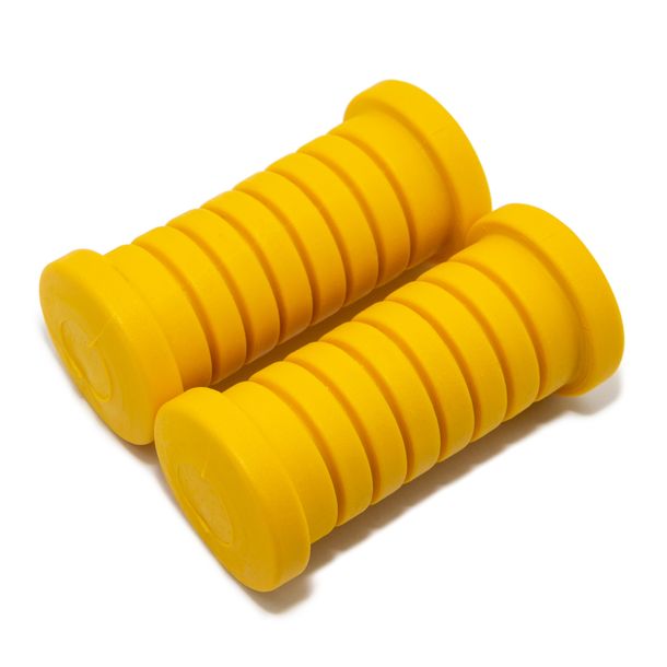 2x footrest rubber, yellow - Mokick