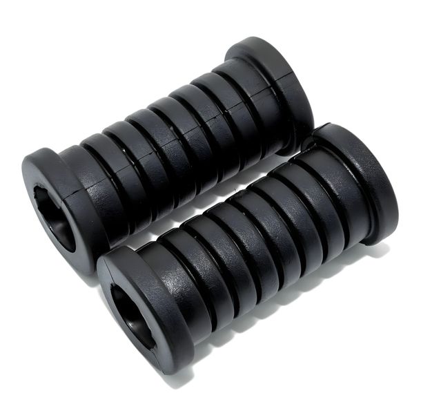 2x gomas reposapiés - negro - 90 mm de largo, 20 mm de diámetro interior