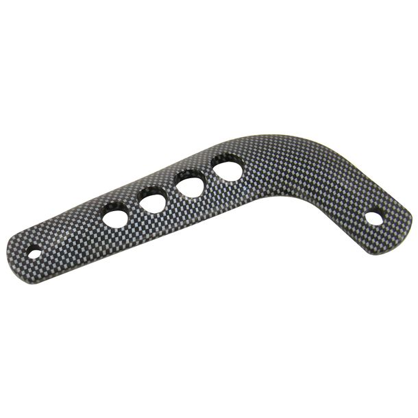 Enduro - abrazadera de escape corta - aluminio, revestida estilo carbono
