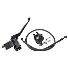 Cilindro freno mano para mango acelerador express con pinza, manguera freno mokick 815mm