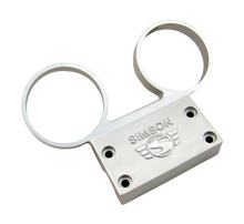 Simson Armaturenträger f. ø 60 mm Tacho + DZM, Alu silber - S50, S51, S53, S70, S83
