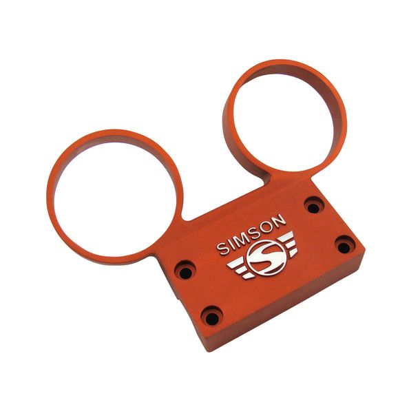 Simson dashboard voor snelheidsmeter ø 60 mm + DZM, aluminium oranje - S50, S51, S53, S70, S83