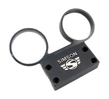 Soporte de salpicadero Simson para velocímetro de 60 mm de diámetro+DZM, aluminio carbono - S50, S51, S53, S70, S83