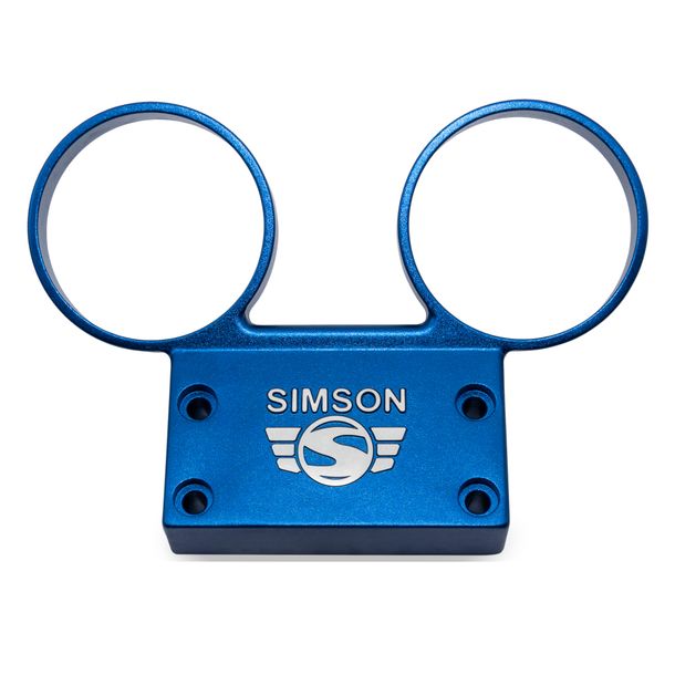 Simson dashboard voor snelheidsmeter ø 60 mm + DZM, blauw aluminium - S50, S51, S53, S70, S83