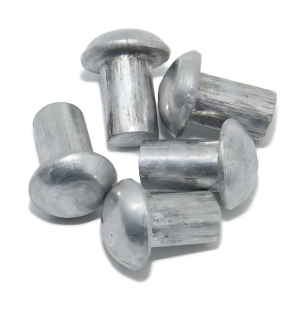 SET 5x half round rivet 4x6-AL (DIN 660)