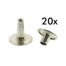 Simson Set 20x Hohlniete, zweiteilig - A5x12x9-St-E4J + Kappe 5x10 - für Schmutzschutz - S50, S51, S70, SR50, SR80