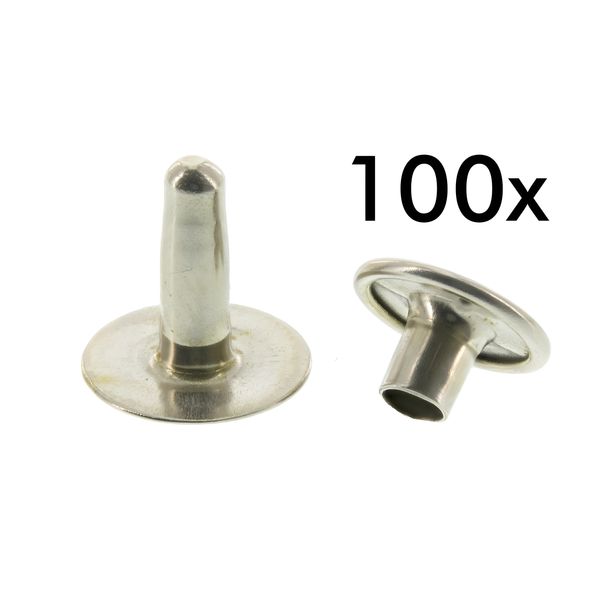 Simson Set 100x rivetti cavi, in due pezzi - A5x12x9-ST-E4J+cappuccio 5x10 - per protezione dallo sporco - S50, S51, S70, SR50, SR80