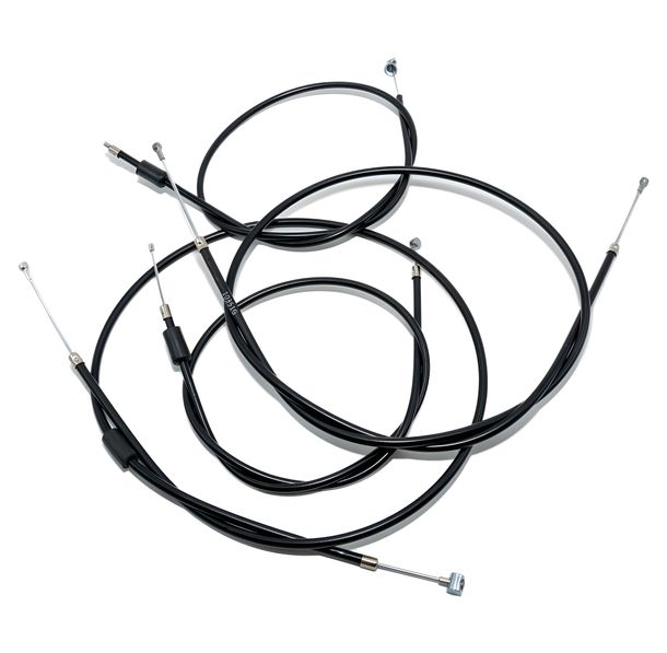 Simson Set - 4x Bowdenzüge, schwarz, für BVF-Vergaser - S51, S53, S70, S83