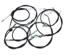 Set - 7x Bowdenkabels - zwart - KR50, FL gas 70mm, metalen remschild