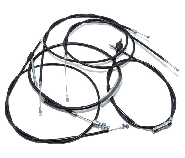 Simson Set - 5x Bowdenzüge - schwarz - SR50, SR80 - für BVF-Vergaser