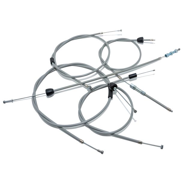Simson - Juego de 5 cables Bowden, color gris, SR4-2, SR4-3, SR4-4, palancas de freno traseras