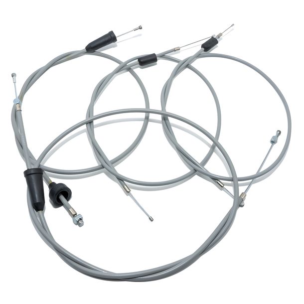 MZ Set - 4x Bowdenzüge - grau - TS250-250 / 1 - Hochlenker für Vergaser 26N1-3