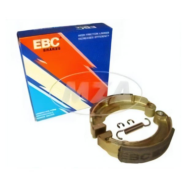 SET EBC brake shoes ø124 mm with brake shoe spring+lock washers