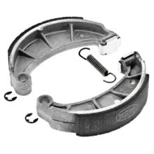 SET Bremsbacken ø124 mm mit auswechselbarer Zwischenlage + Bremsbackenfeder, Sicherungsscheiben