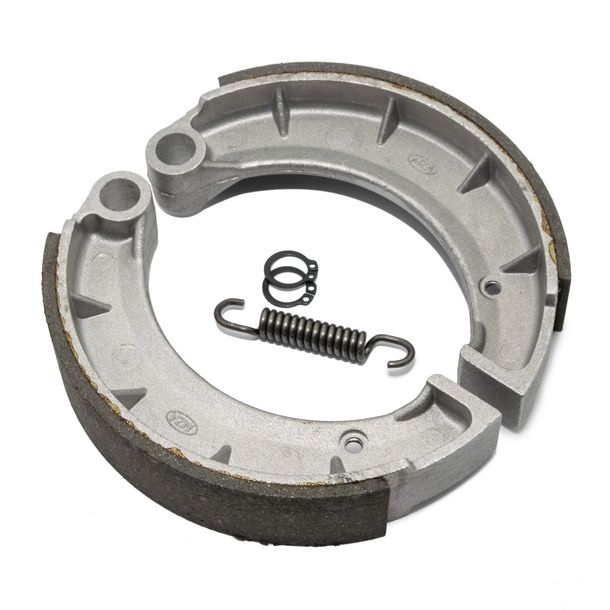 JEU de mâchoires de frein ø 150 mm - avec ressort de sabot de frein+rondelles de blocage - convient pour MZ ES, ETS, TS, ETZ