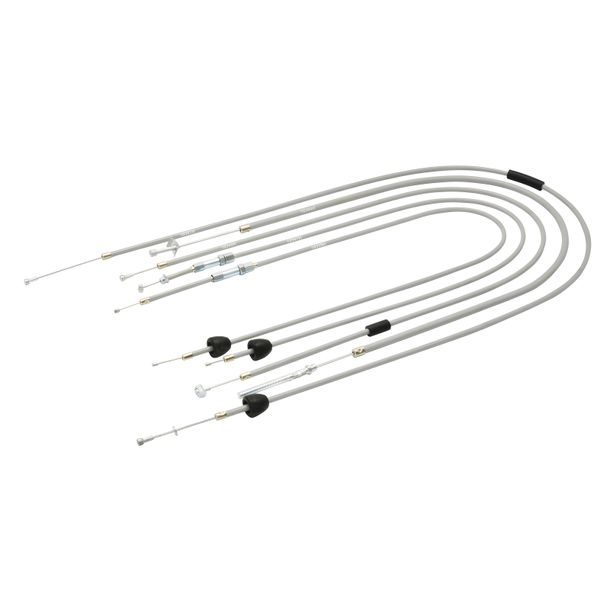 Set - 5x Bowdenkabels - grijs - KR51/1, starter Fit. -lengte 38 mm, achterremkabel - externe hendel