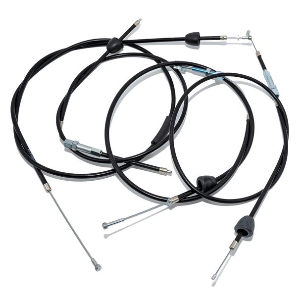 Set - 4x bowden cables - black - KR51/ 1 automatic, starter Fkt. -length 87mm, brake cable rear - lever inside