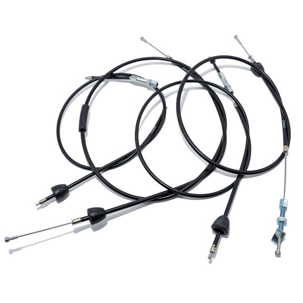 Set - 4x Bowdenzüge - schwarz - KR51 / 1 Automatik, Starter Fkt.-länge 38mm, Bremsbowdenzug hinten - Hebel innenliegend