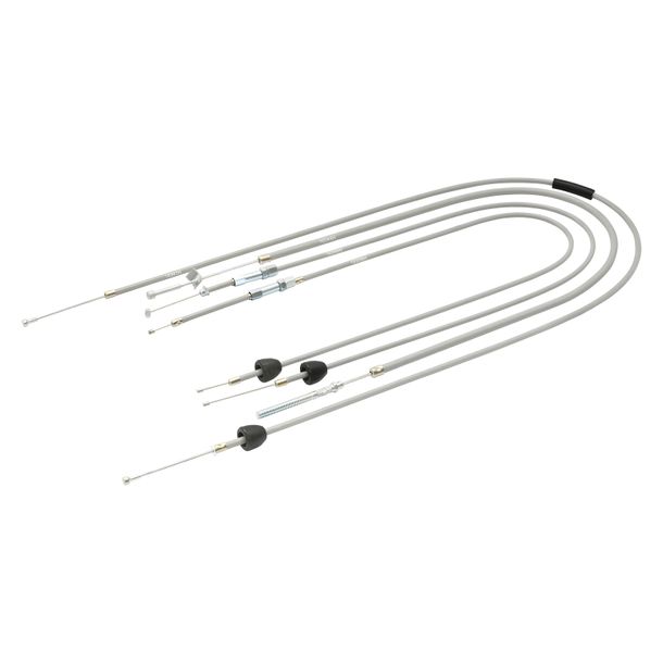 Set - 4x Bowdenzüge - grau - KR51 / 1 Automatik, Starter Fkt.-länge 87mm, Bremsbowdenzug hinten - Hebel aussenliegend