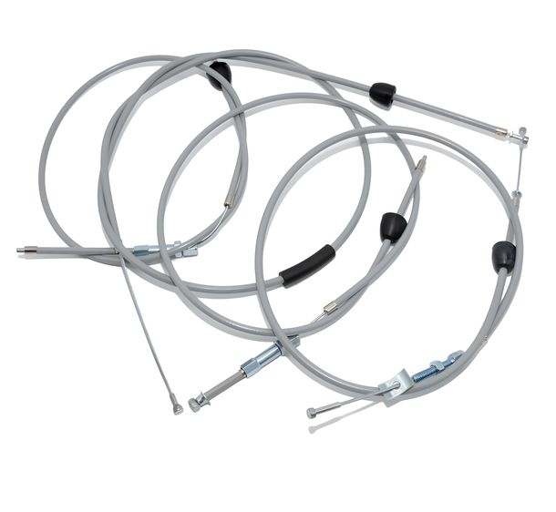 Set - 4x Bowdenkabels - grijs - KR51/1 automatisch, starter Fit. -lengte 38 mm, achterremkabel - interne hendel