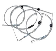 Zestaw - 4x Przewody Bowden - Szary - KR51/1 Automatyczny, Rozrusznik Fkt -długość 38mm, przewód hamulcowy tylny - dźwignia wewnętrzna