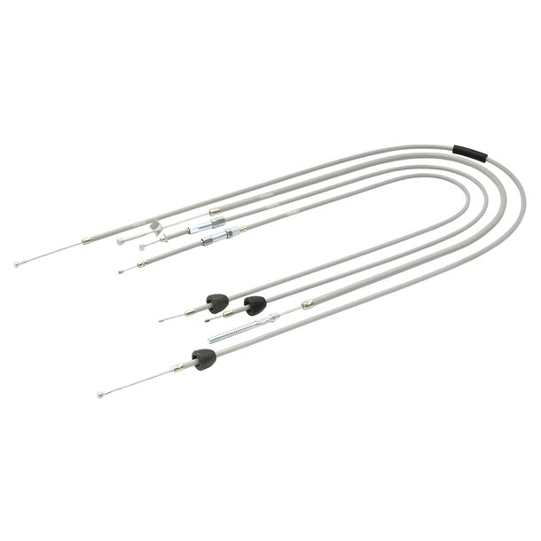 Set - 4x Bowdenzüge - grau - KR51 / 1 Automatik, Starter Fkt.-länge 38mm, Bremsbowdenzug hinten - Hebel aussenliegend