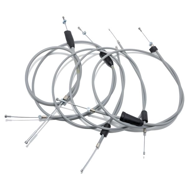 MZ Set - 5x Bowdenzüge - grau - TS125, 150 - Flachlenker