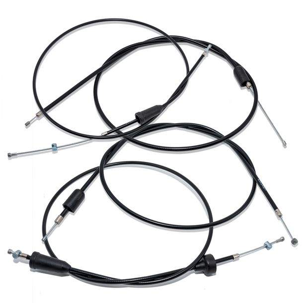 MZ Set - 4x Bowdenzüge - schwarz - TS250, 250 / 1 - Hochlenker für Vergaser 26N1-3