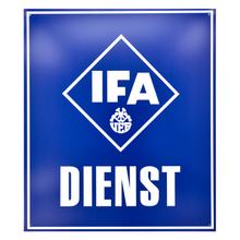 Tinnen bord - IFA DIENST - afmetingen ca. 38cm x 34cm