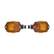 Simson Paar Blinkleuchten BL80 - eckig, für vorn + hinten - Lichtaustritt orange - S53, S83, SR50, SR80, passend f. MZ