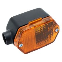 Simson Blinkleuchte BL80 - eckig, vorn + hinten - Lichtaustritt orange - Rohrdurchmesser 15 mm - S53, S83, SR50, SR80, passend f. MZ