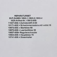 BVF reparatieset voor carburateurmondstuk 16N3-1, 16N3-2, 16N3-4
