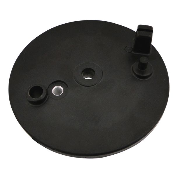 Simson Bremsschild posteriore - nero opaco per leva freno esterna con bulloni + foro per contatto freno - Serie Vogel, anche per SR50, SR80