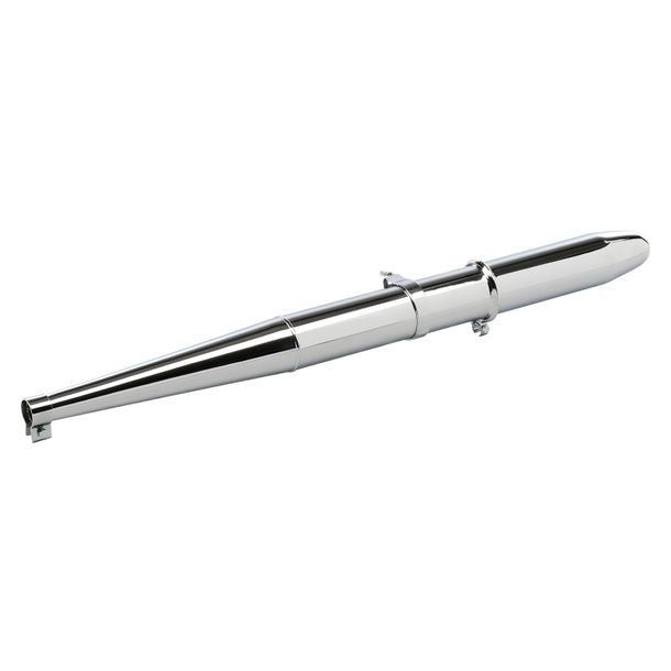 Simson uitlaatdemper compleet, verchroomd, inclusief alle klemmen - SR4-2 Star