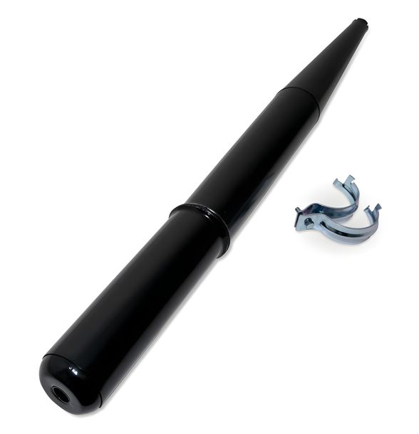 Simson exhaust silencer without counter cone, black painted - S50, S51, S70