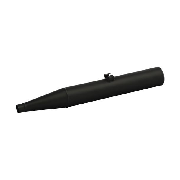 Simson uitlaatdemper kort - zwart mat gelakt - S53 / S83